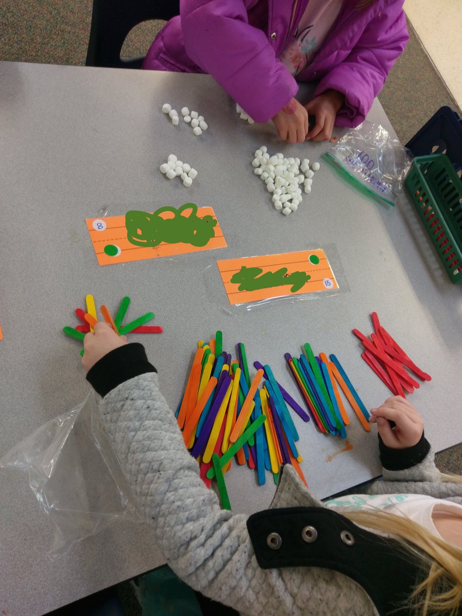 SpangerKinder's tweet photo. Celebrating the 100th day of school in #Kindergarten 
Counting to 100, sorting into tens-groups, playing "Beat you to 100".... What an exciting day!! #rcsdchampions @rcsdspanger https://t.co/cMx4NIOfR8