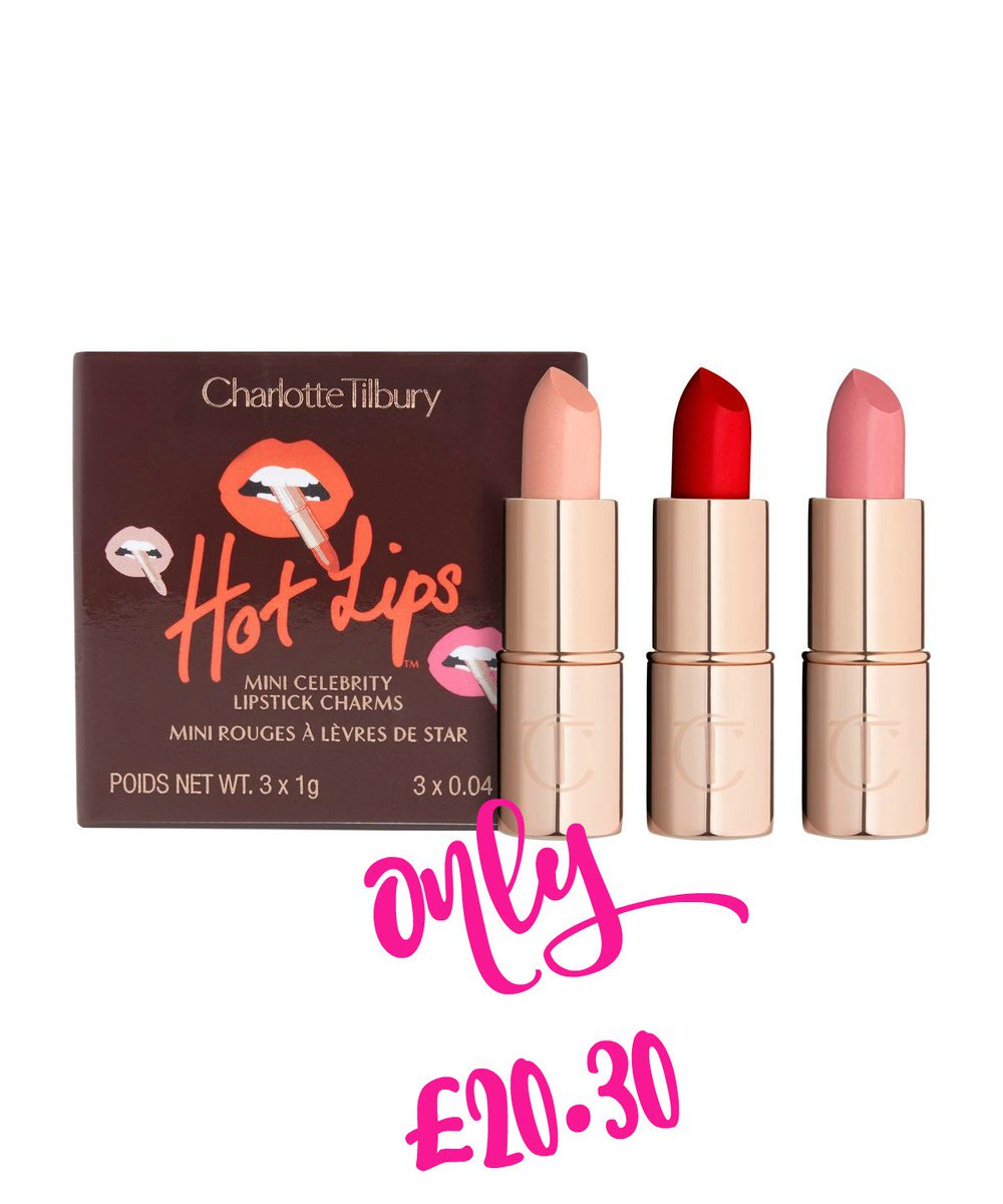 BESTLIFEUK's tweet photo. Santa not bring you the #CharlotteTilbury's Hot Lipstick charm gift set? 😢 Fear not! It's on sale for only £20.30! AL 
https://t.co/A8gwkUf2Ed
#deals #couponcommunity #makeup #blogging #FridayFeeling #MoneySaving https://t.co/VPzBMWrMtf