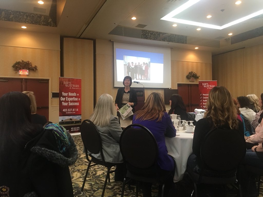 AccelSuccess's tweet photo. Great talk about #resilience and happiness by @BarnesFrances at @WIBMedicineHat #women Empowerment  Day. https://t.co/wTCeGojxtB