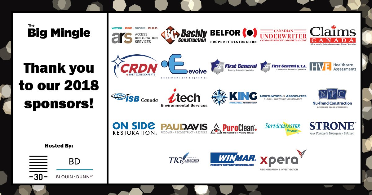 30Forensics's tweet photo. .@30Forensics would like to take this opportunity to recognize &amp; thank our generous 12th Annual Big Mingle sponsors! https://t.co/iQWyIcxA5e @BachlyConstruct @BELFORGroup @FGSNA @ISB_Canada @STRONEHQ @ItechHQ @NTCCANADA @WinmarCorporate @Xpera_ca @PuroCleanCanada @CdnUnderwriter https://t.co/Di7mxNdZBs