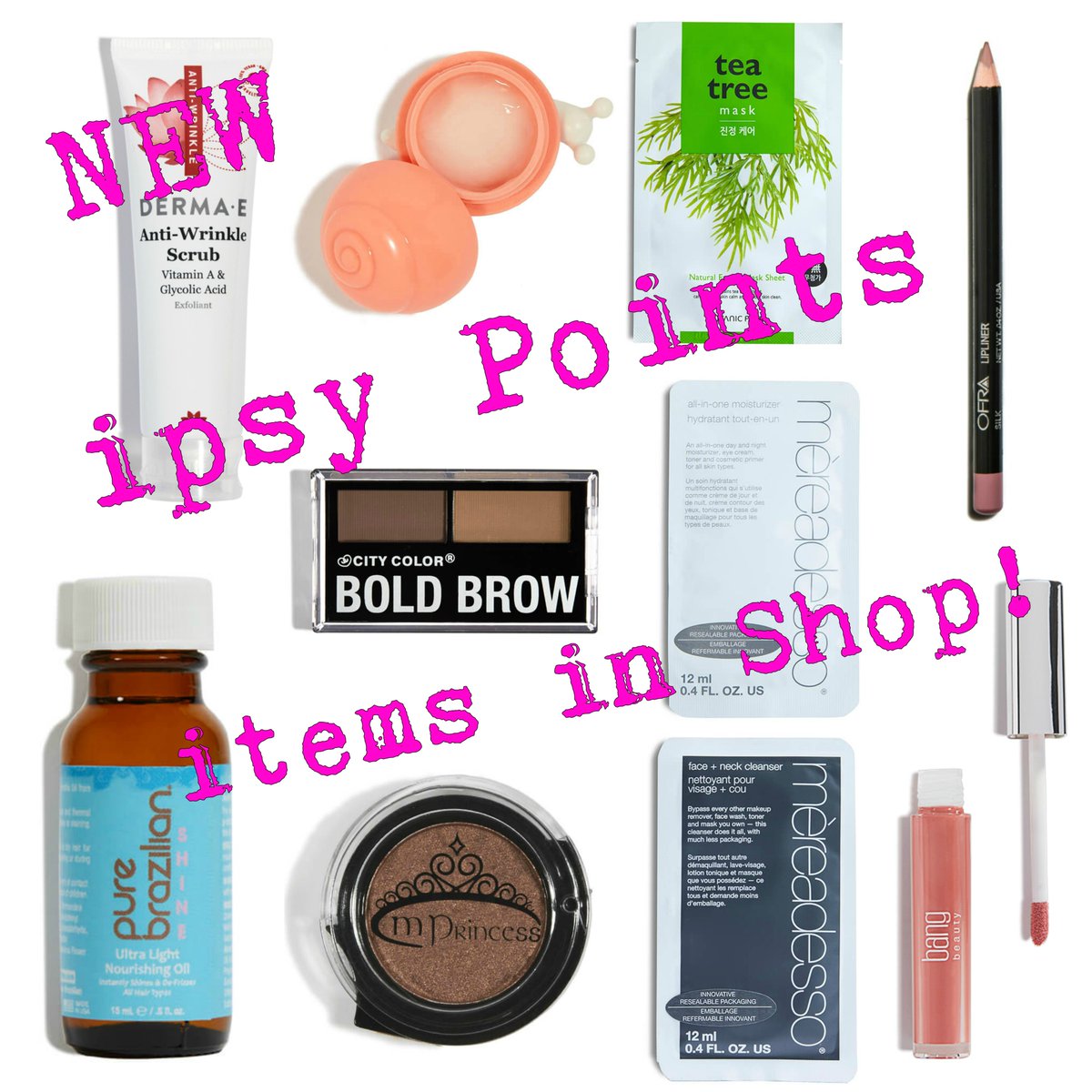 EpithelialDream's tweet photo. New items in the Ipsy Point shop!

Full post here: https://t.co/WT1LQb1Old

#ipsy #glambag #ipsypoints #beautyblogger #februaryipsy #epithelialdreams #BangBeauty #BotanicFarm #CityColorCosmetics #DermaE #Ladykin #snailmucin #mereadesso #mPrincess #OfraCosmetics #PureBrazilian https://t.co/utH4RYGEba