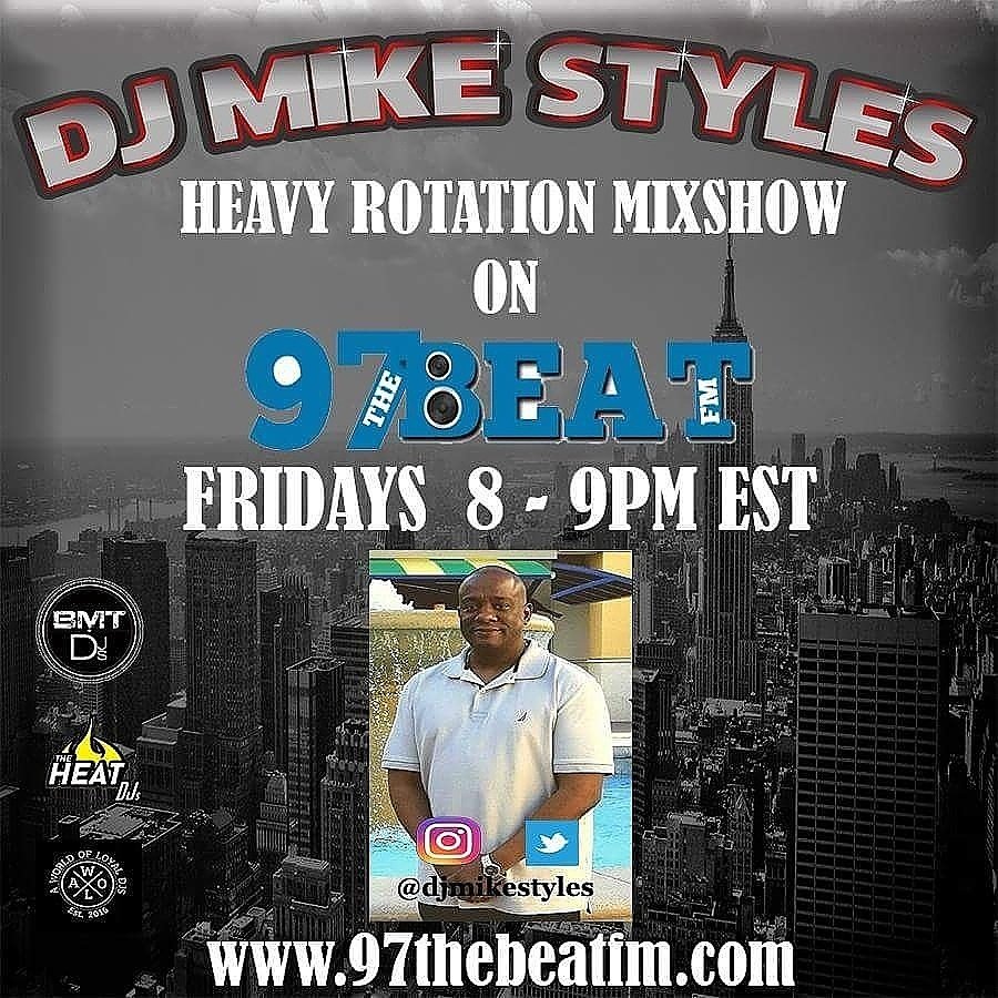 djmikestyles's tweet photo. Coming up at 8pm EST is my Heavy Rotation Mixshow on 97thebeatfm #djmikestyles #awoldjs #heatdjs100 #bmtdjs #97thebeatfm
https://t.co/jctTi7KWdD https://t.co/lJaEosUQRF