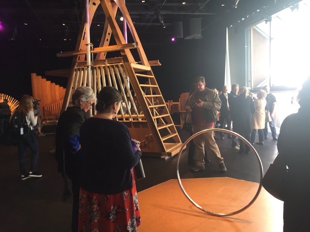 ChancellorFolt's tweet photo. More from inside new CURRENT art space! First installation, Sound Maze, by artist Paul Dresher! https://t.co/huEu5RrMAs