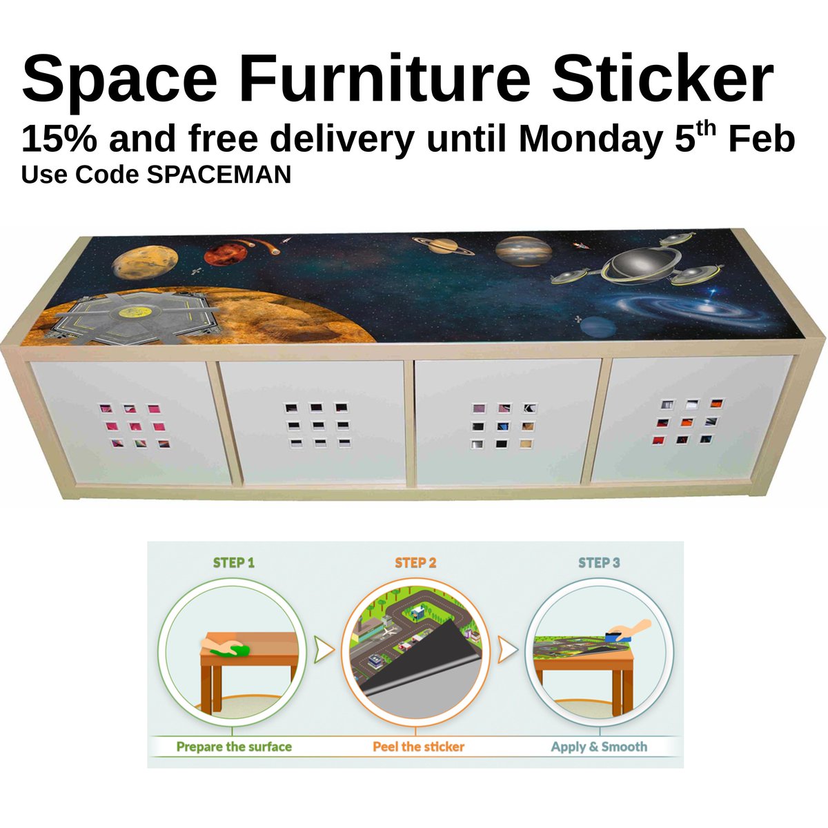 StoToys's tweet photo. https://t.co/lymwriPccZ  

Available to order now.  Out of this world discounts on your Space furniture sticker for your little or big astronaut . 
#ikeahack #ikeahacks  #ikeahacking #ikeakids  #imagination #educational #leithbusiness https://t.co/2BFVpvcztL