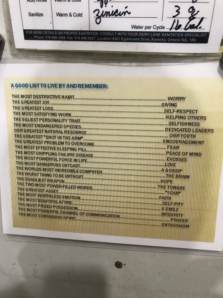 tarahmaw's tweet photo. Some decor Dad added to the Milkroom #dadknowsbest https://t.co/KSmh28jQhT