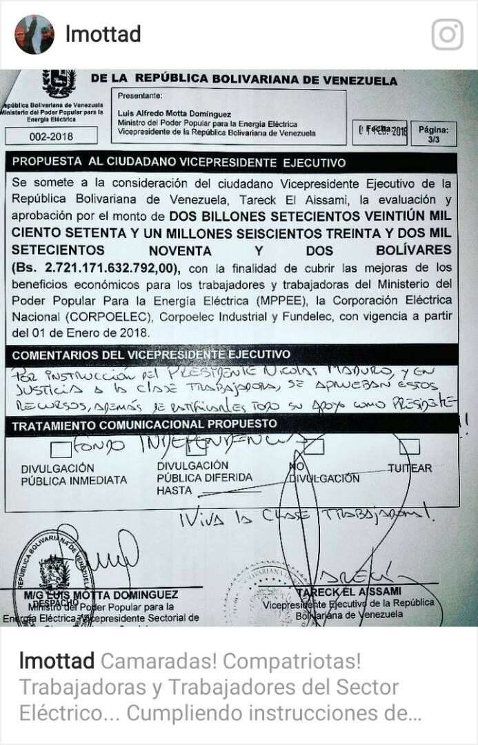 minenergia_ve's tweet photo. M/G @LMOTTAD informa a los trabajadores y trabajadoras del sector eléctrico, sobre los beneficios otorgados por nuestro Presidente obrero @nicolasmaduro para el #SEN
#PoderPopular
#Futuro #Inclusion #Esperanza
#Paz #Unidad #Proteccion
#Soluciones #Venezuela
#MPPEE #SENDigital https://t.co/9xjPeqRpzt