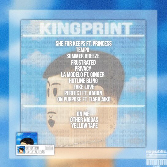 ZaireKings's tweet photo. 🆉 — Zaire’s 4th Studio Album, #KINGPRINT, is available now with hits like ‘She For Keeps’ &amp; ‘Hotline Bling’!

-

Stream Here : https://t.co/8uO0bRFvZq

-

Available On : #iTunes, #Spotify, &amp; #Tidal https://t.co/Jt0zIJfwWZ