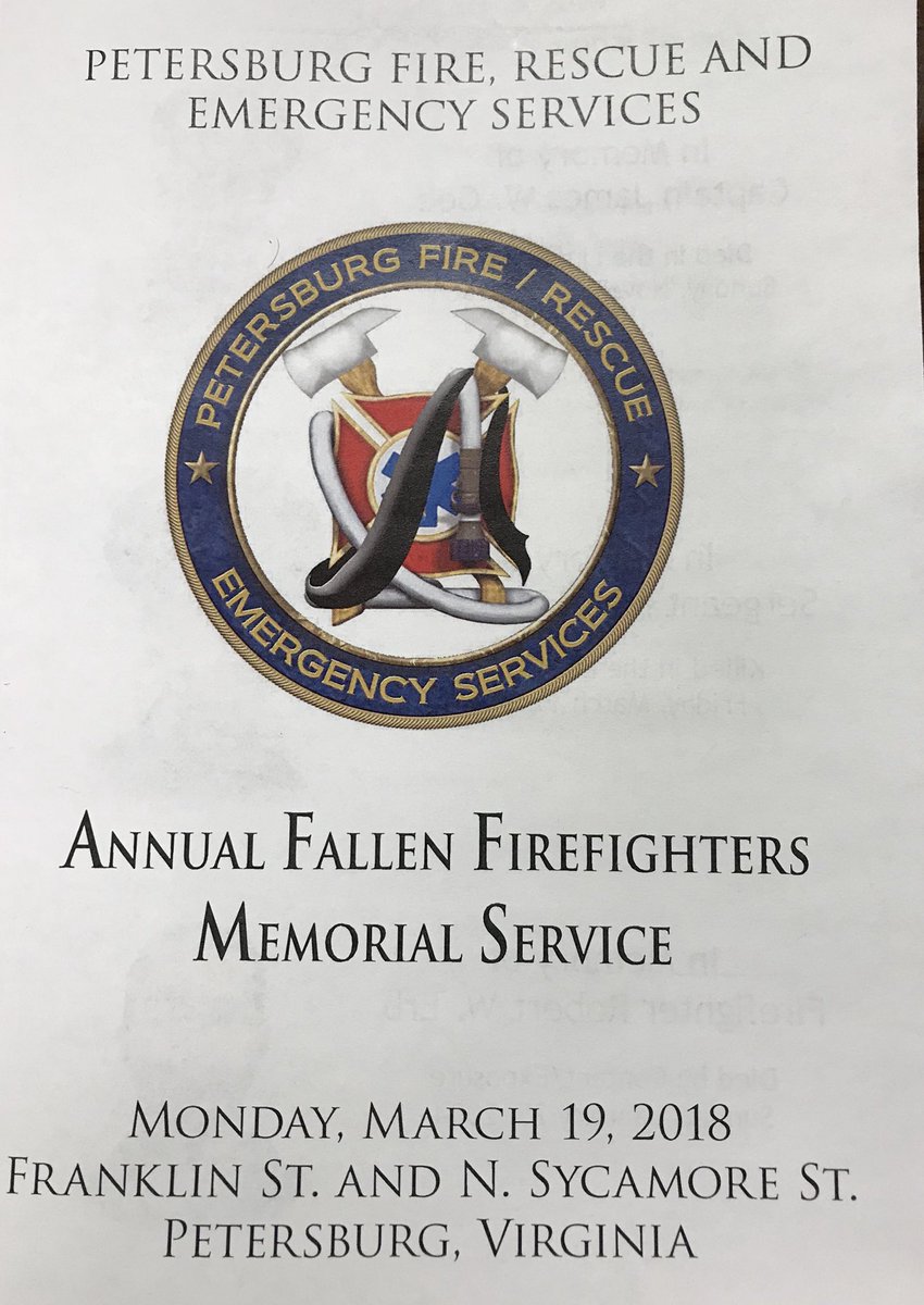 ChiefRubin's tweet photo. Getting ready to remember all of our members lost in the line of duty.  Petersburg Fire is Going From Good To Great!  More details to follow. https://t.co/5Yfd6uF7hO