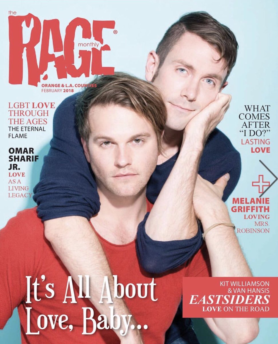 kitwilliamson's tweet photo. I’m on the cover of @RageMonthly with @VanHansis1 talking @EastSidersTV - pick up your copy in SoCal or read the issue online! https://t.co/tFXRTbGpqW