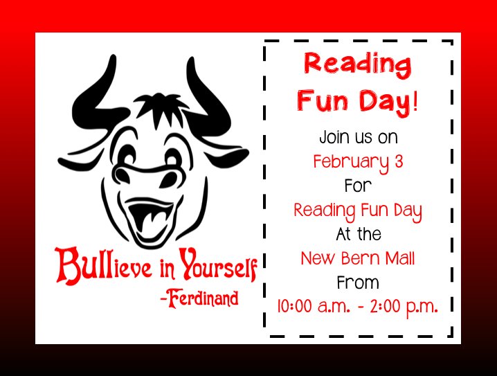 OaksRoadOwls's tweet photo. Tomorrow is the day! Come to the mall for #ReadingFunDay! Look for the ORE Team. They'll be wearing amazing Ferdinand the Bull shirts! It's time to "Bullieve in yourself" and find your strength! Rumor has it we will our very own special matador there to help! #ReadersAreLeaders https://t.co/OFu87j27Pa