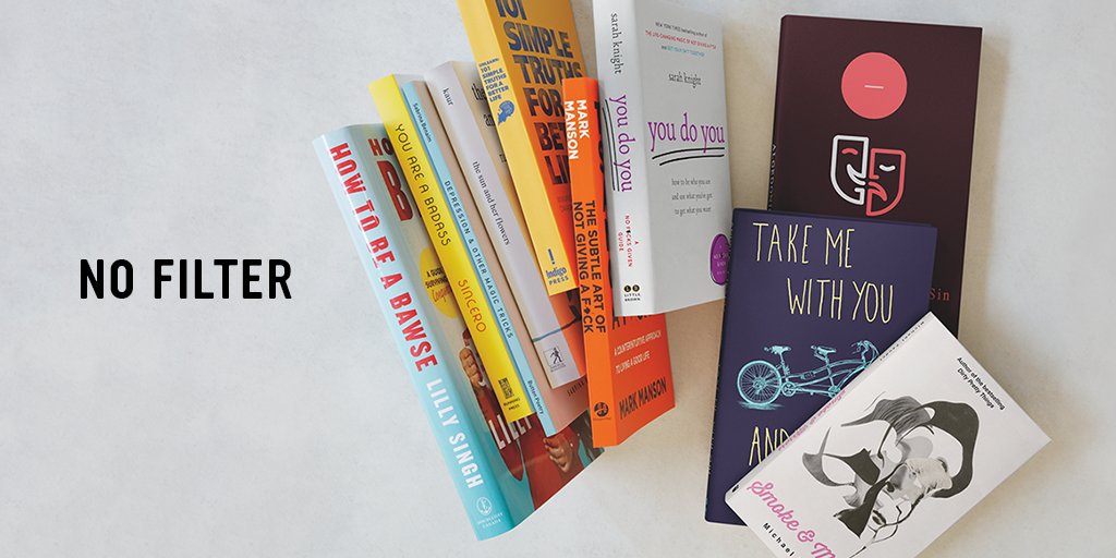 chaptersindigo's tweet photo. A new generation of authors is here, making irreverence relevant w/ books that challenge conventions. Pick up some new reads that aren't afraid to get real and tweet us a pic of  your faves -- we'd love to see which titles you're loving! https://t.co/urUkmJ0sv2 #IndigoNoFilter https://t.co/hDErLQyQPE