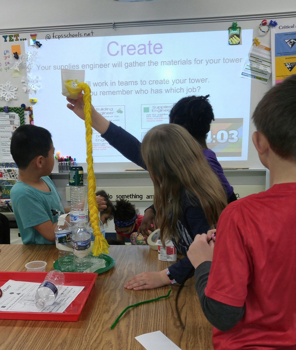 TC_AART's tweet photo. #makermindset in action with @TerraCentreES 2nd graders building towers for Rapunzel following the #engineeringmodel https://t.co/q72VV6flHN