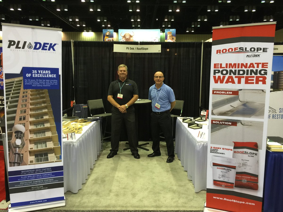 PliDek's tweet photo. Look who it is!!! Jimmy and Ken out at the AIBD/American Institute of Building Design, Design &amp; Build Conference 2018! Looking good guys! Be sure to stop by and say hello! #AIBD #FL #GulfCoast #PliDek #Waterproofing https://t.co/mur9ZO7Rp4
