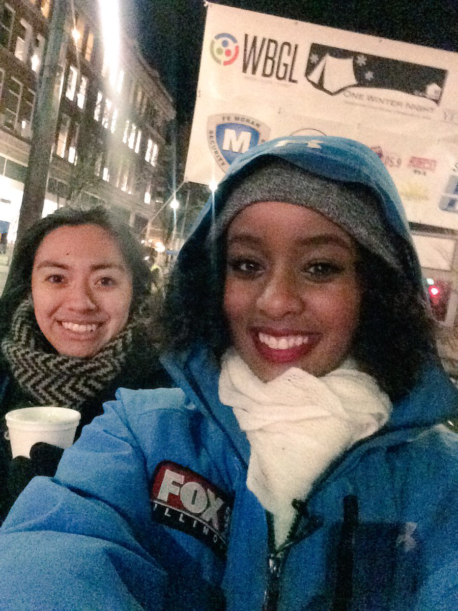 SenaitTV's tweet photo. It's that time of year again! #OneWinterNight 2018 #Champaign #Urbana community braving the cold for 12 hours to help the homeless #CUatHome @FOXIllinois 9pm https://t.co/fyOTz7VOlA