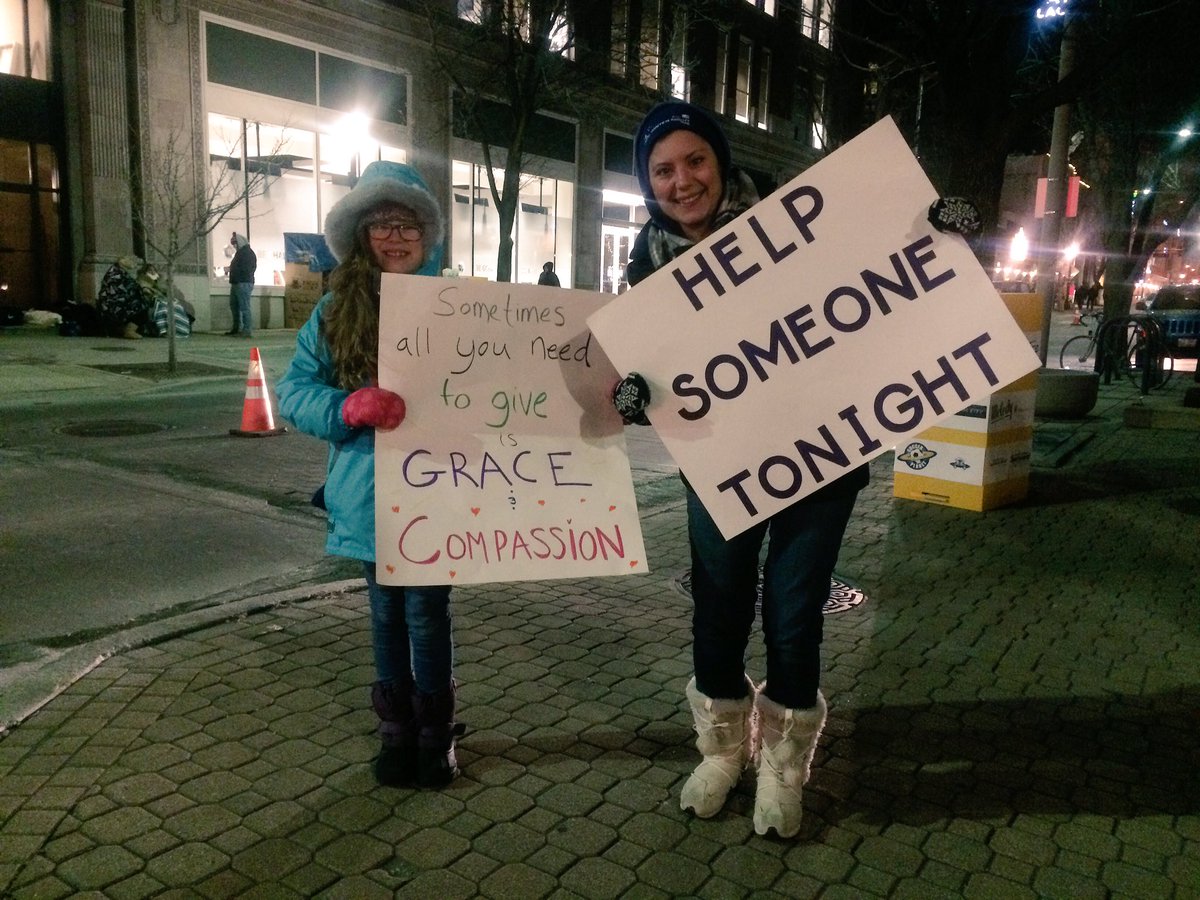 SenaitTV's tweet photo. It's that time of year again! #OneWinterNight 2018 #Champaign #Urbana community braving the cold for 12 hours to help the homeless #CUatHome @FOXIllinois 9pm https://t.co/fyOTz7VOlA