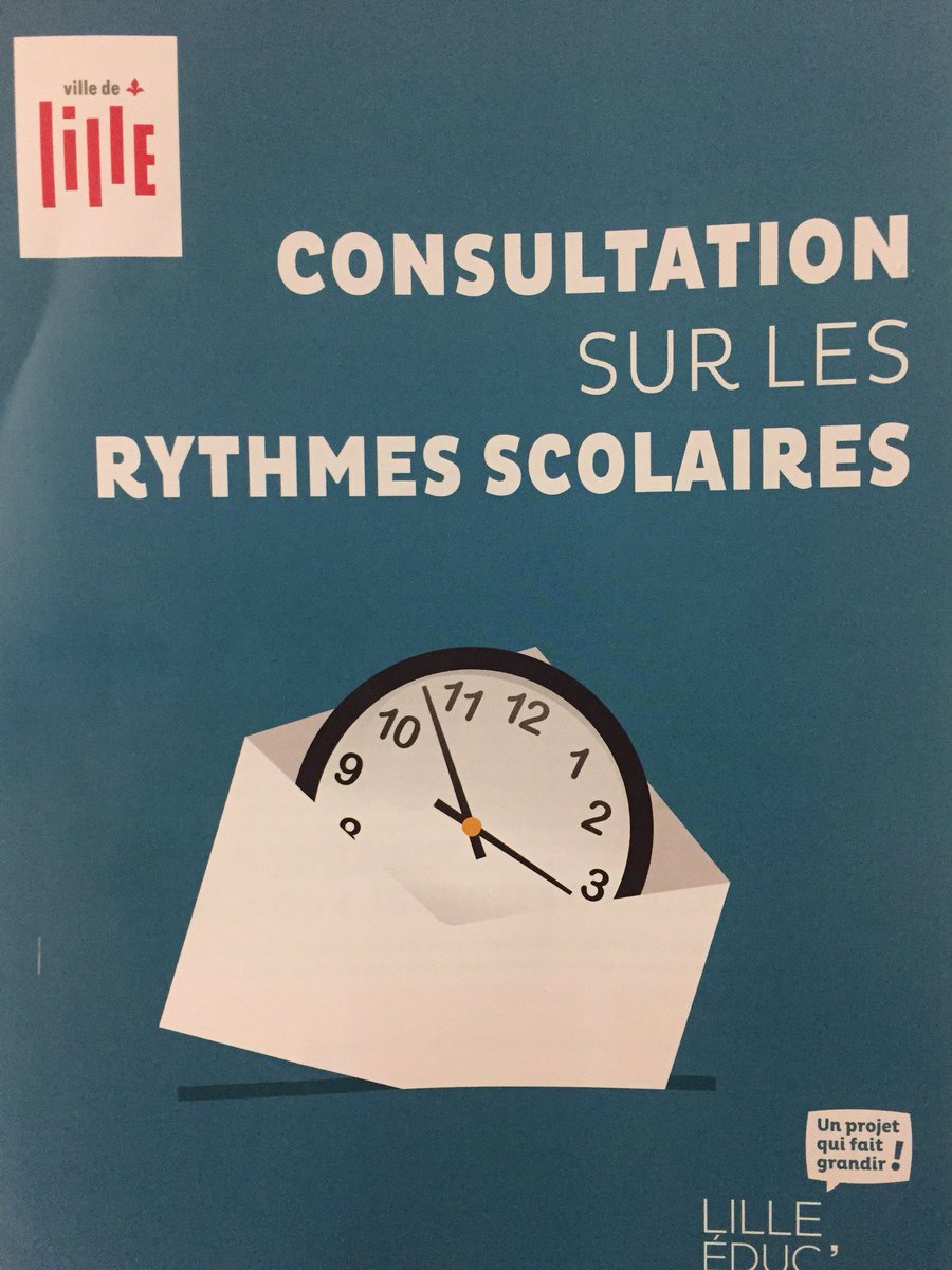 Les parents d’élèves lillois votent ce matin sur les rythmes scolaires. De 8h à 12h30. Bon vote ! #lille #consultation #rythmesscolaires