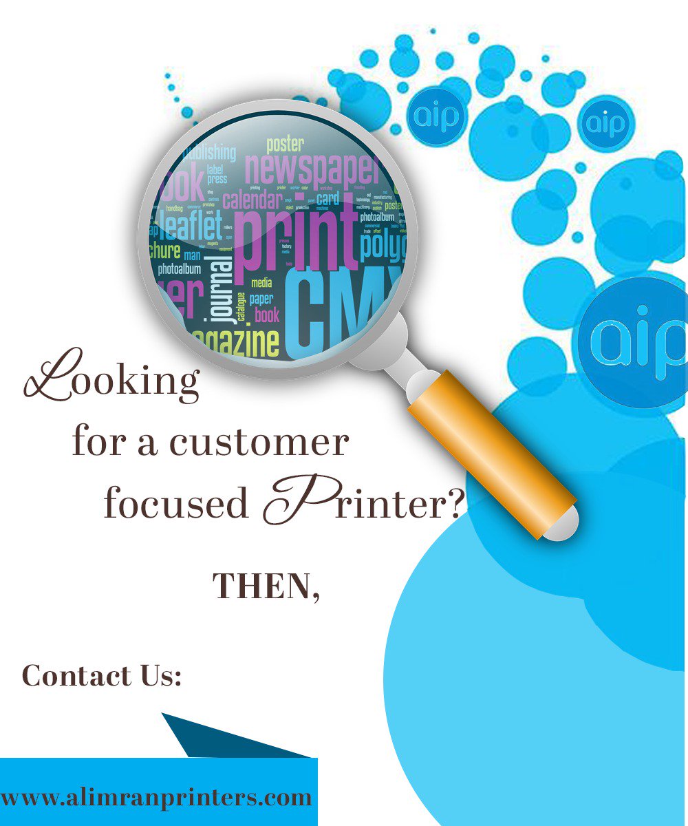 AIP_Printers1's tweet photo. @alimranprinters has its own printing press with the best quality printing ....
Our Services:
Laminating printing
offset printing
screen printing
annual reports printing
Prospectuses printing https://t.co/IJC8y3RpIc