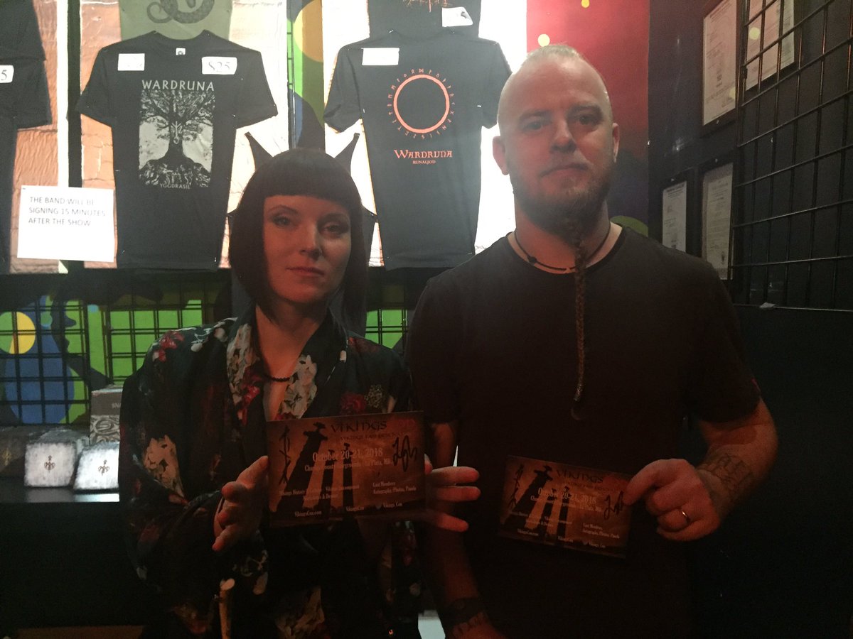 Saw <a href="/wardruna/">Wardruna</a> live in #Maryland on their 1st ever USA tour. Amazing! Chatted w/ Einar &amp; Lindy about #VikingsCon &amp; they signed our flyer!
#LastInLine2GetSignedAutograph  #GrindHard4UrDreams #MakeThemRememberUrName #MakeThemRememberWhoUR #IWasLightningBeforeTheThunder