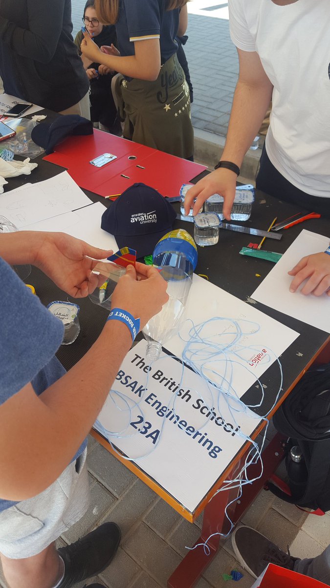 BsakEngineering's tweet photo. Busy day at EAU water rocket challenge! Midway through manufacture! 😃🚀🚀#bsak #myeau https://t.co/0sIbbymH9X