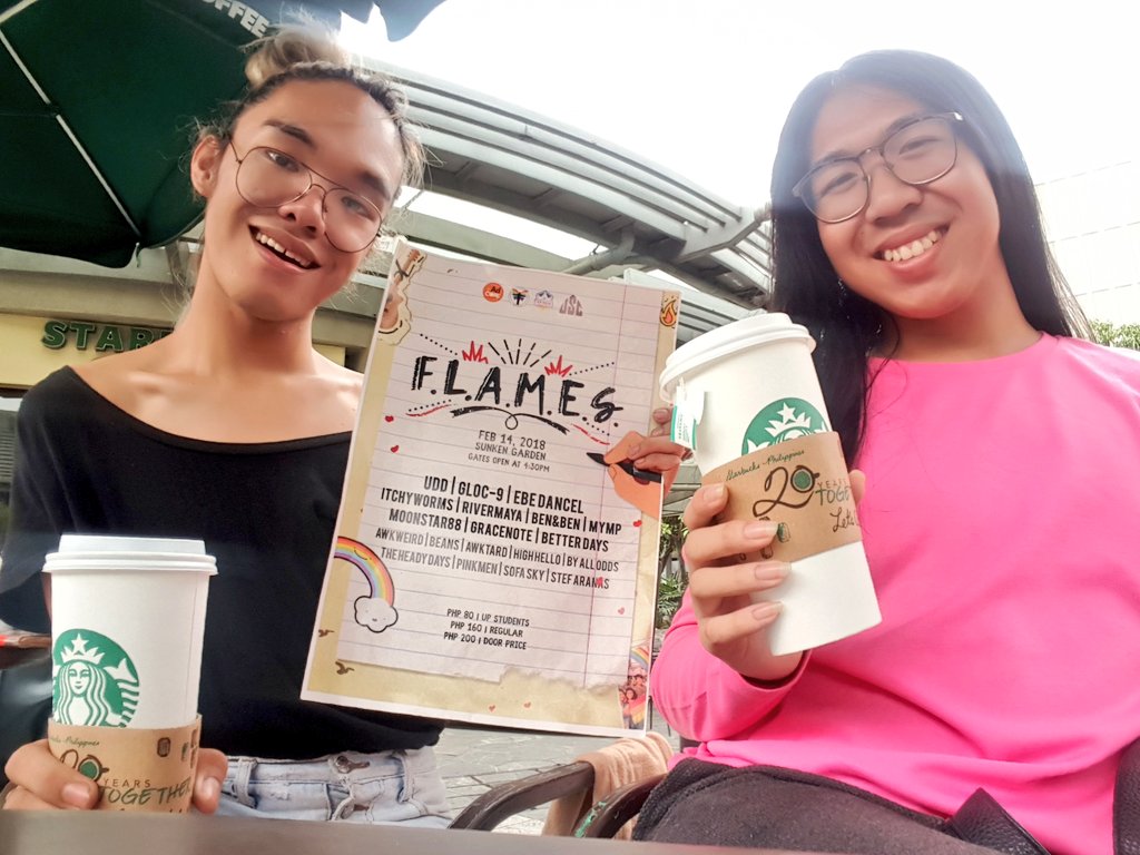 StefAranas's tweet photo. Titahan at Trinoma today! 

Buy your UP Fair: Flames tickets here at the Starbucks on Trinoma's rooftop! Misis Tan and I will be chilling here all afternoon so just come up to us to order and claim your tickets! 💖🌈

#UPFairFLAMES #gandiz #Misisan https://t.co/rMV1QJAgUg