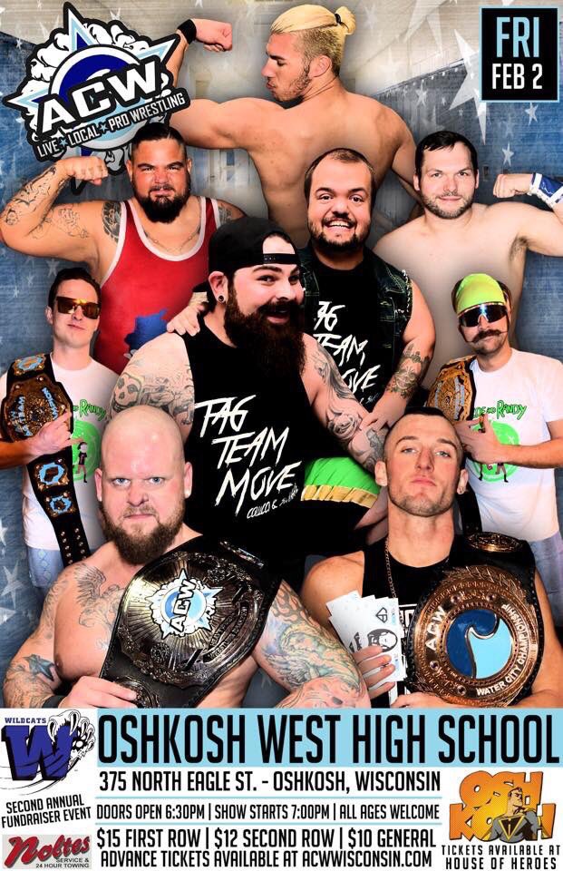 thegrappletalk's tweet photo. #ACWWinterShowcase @ACW_Wisconsin Results - Oshkosh, WI @IndyPowerRankin #ACW https://t.co/1MiUK5Ledx