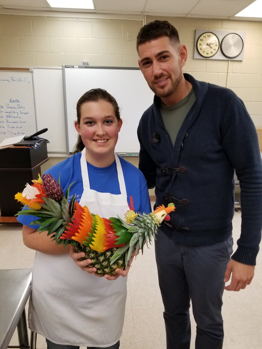 esteroculinary's tweet photo. Thank you to Tomas Heusner @CarvingF for your help with our competition piece.  We are ready to defend our title next month in Orlando. @EsteroHS @LeeCountyCTE https://t.co/ATmOe2Frzz