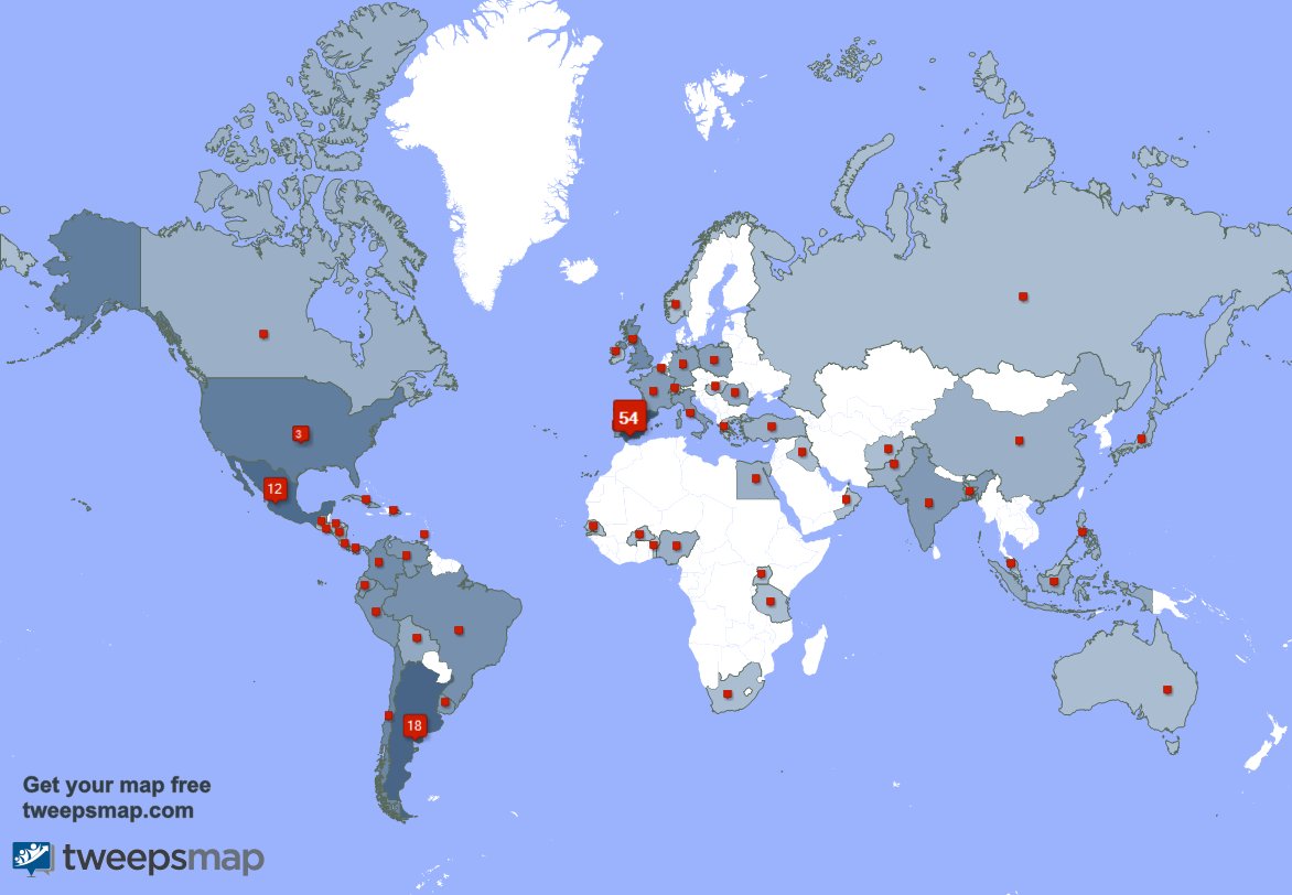 ArgEsAuryner's tweet photo. Mis seguidores viven en España(53%),Argentina(18%),México(12%) y más https://t.co/xUh0ziRCpz https://t.co/azHyoJOLsE