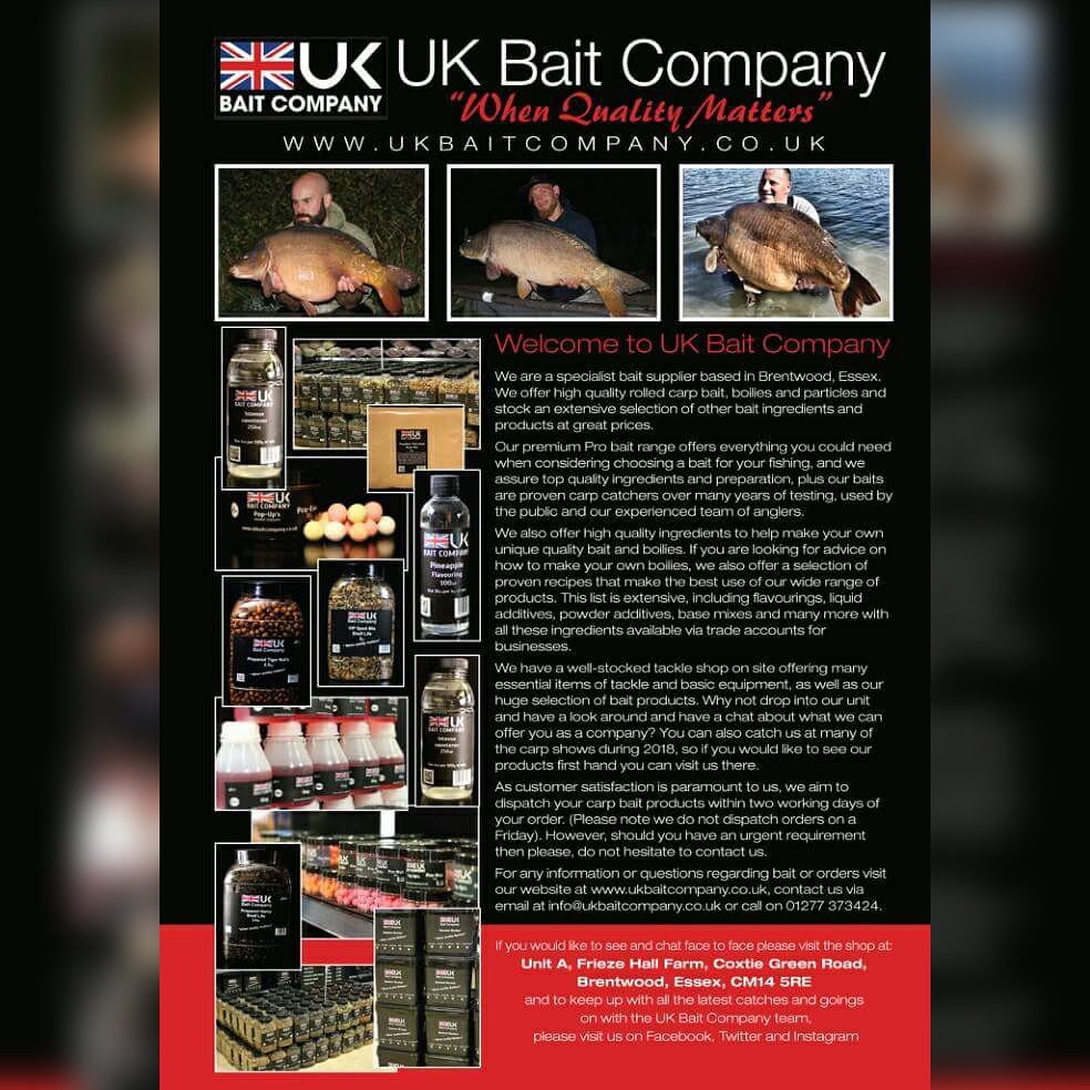UK Bait Company .... ukbaitcompany.co.uk

bigcarpmagazine.co.uk 
#BigCarpMagazine #BigCarpPromotion #UKBaitCompany