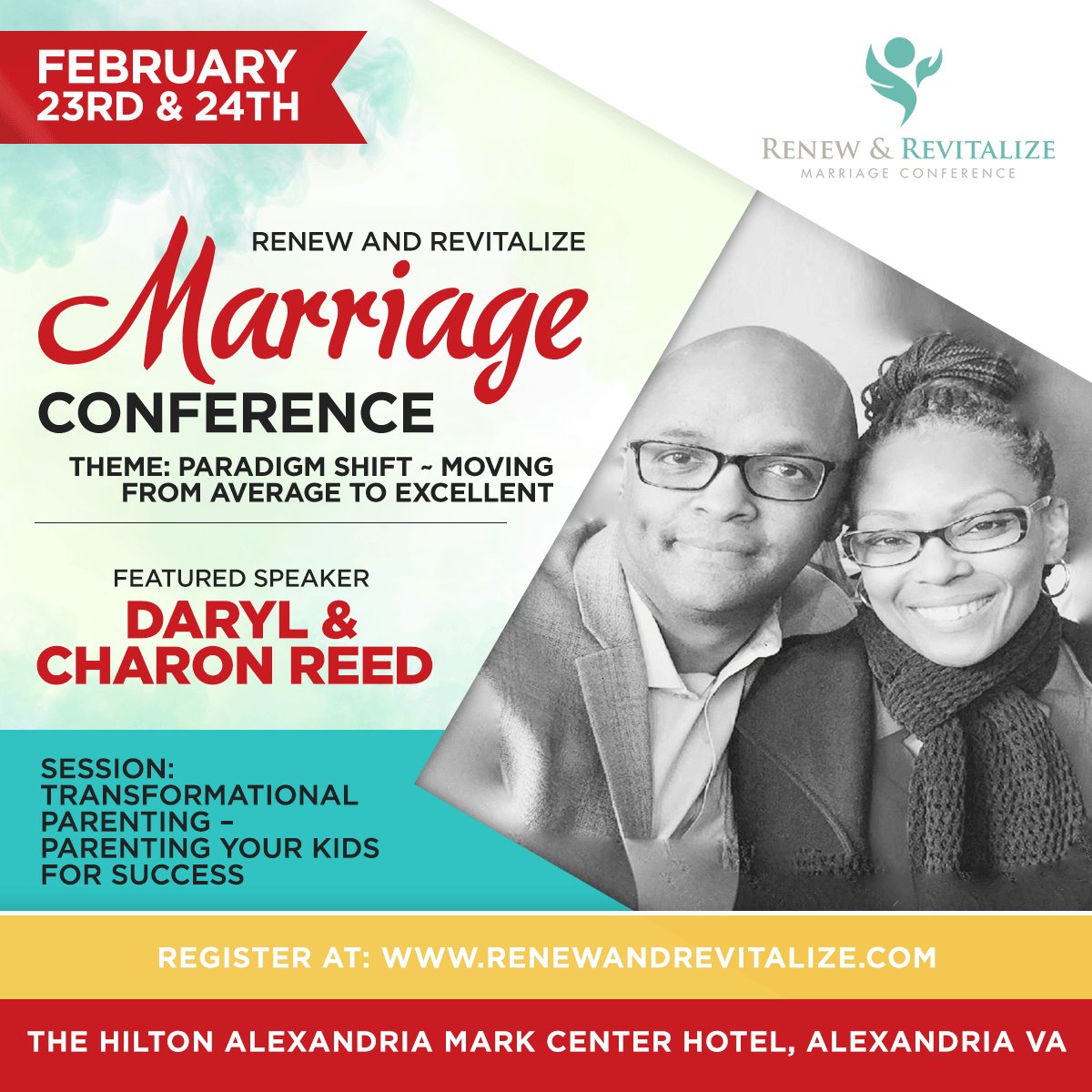 Honored and blessed to have Pastor @DarylRReed and @MsCharonReed as featured speakers!  If you are married with children, this session will equip you with practical and proven principles to transform your parenting! (Register now!)
Renewandrevitalize.com #raisingsuccessfulkids