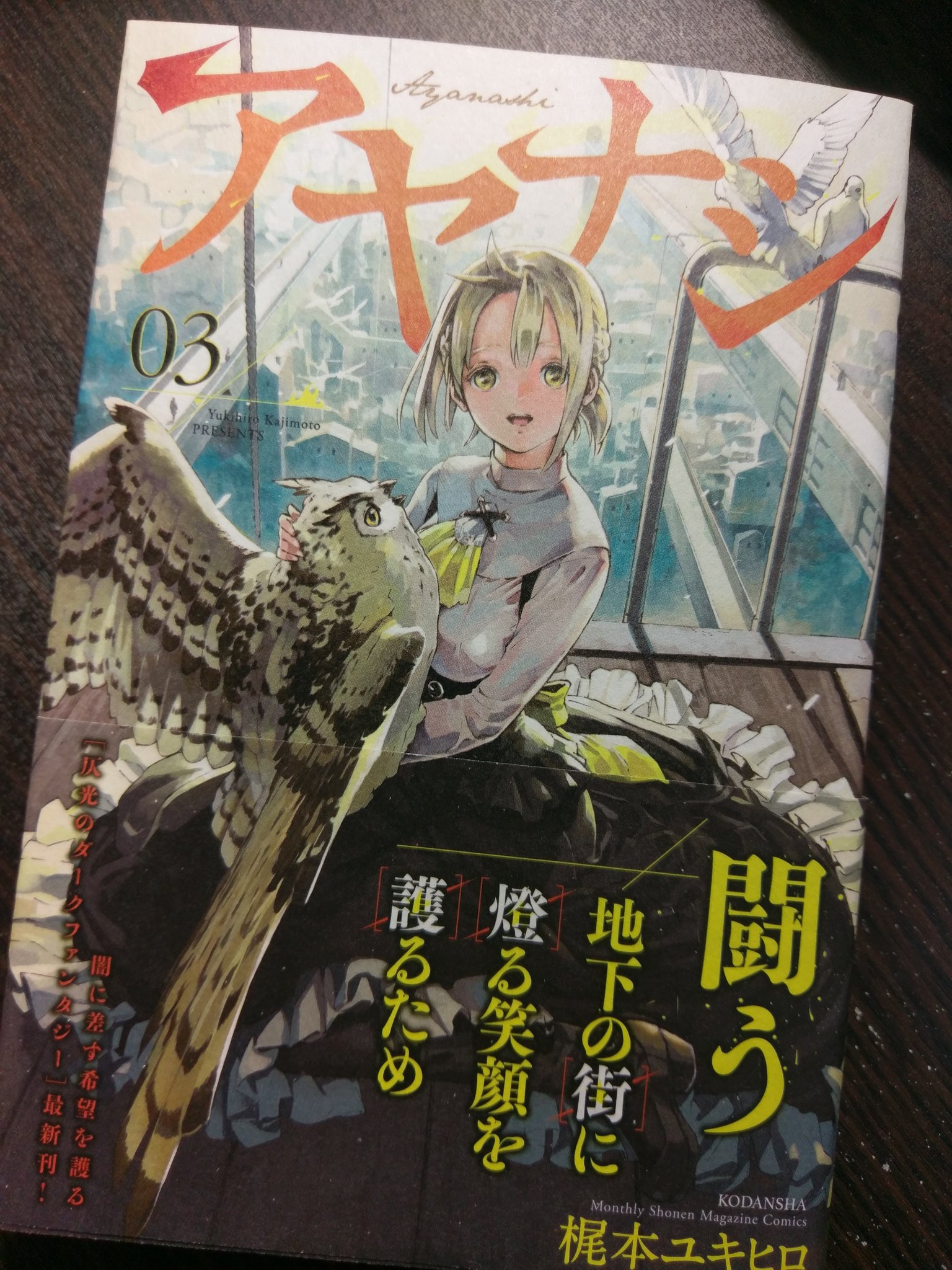 梶本ユキヒロ いただいたカバーのサンプルを手持ちの単行本に巻いてみました 今回はシェラちゃんを表紙にしたので今までと雰囲気が違いますね ヽ ﾉ アヤナシ 第３巻 2月16日発売です T Co U3f19bvu4f Twitter