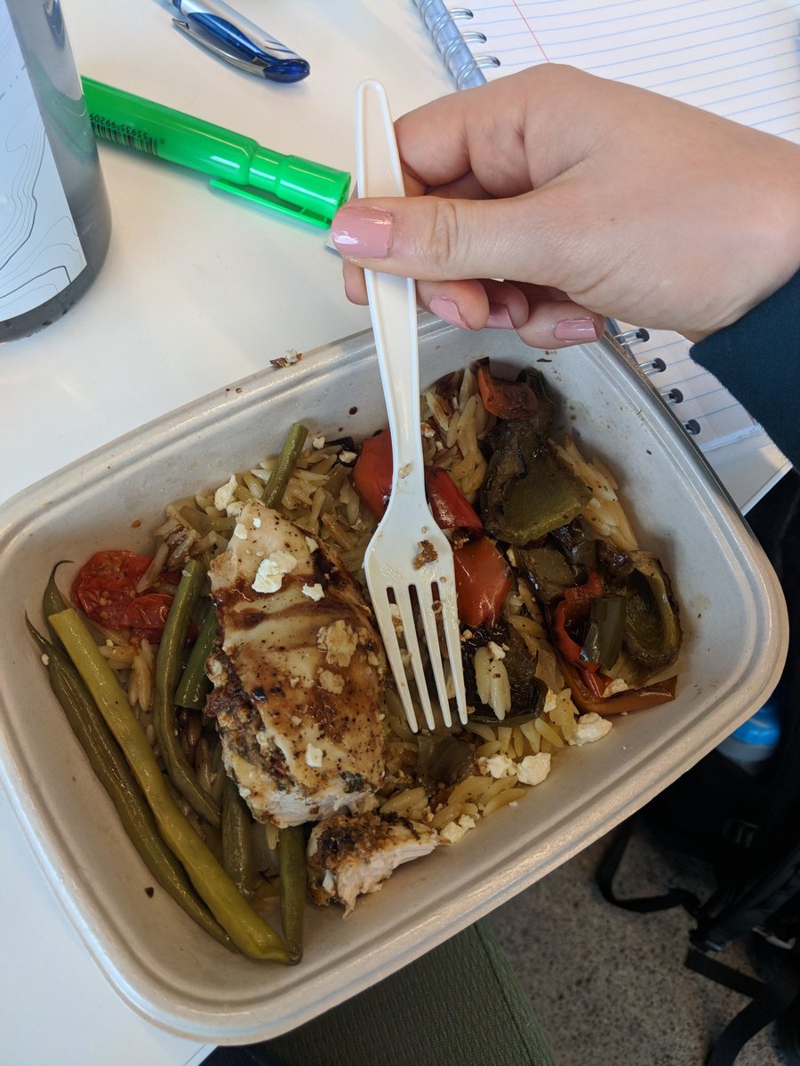 SarahInVan's tweet photo. @enrootmeals seriously? $13 for a chicken nugget which took 45 minutes to arrive (fork for scale)? You haven't responded to my last request for support. What's going on with your business? Long time disappointed supporter here. https://t.co/HfPHxz7Tr5