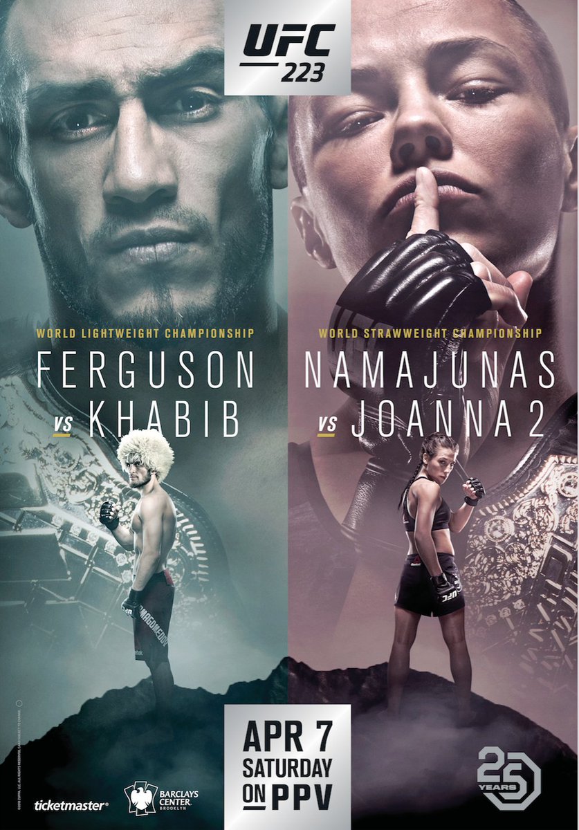 UFC 223 - 2 titles on the line in exciting fights!