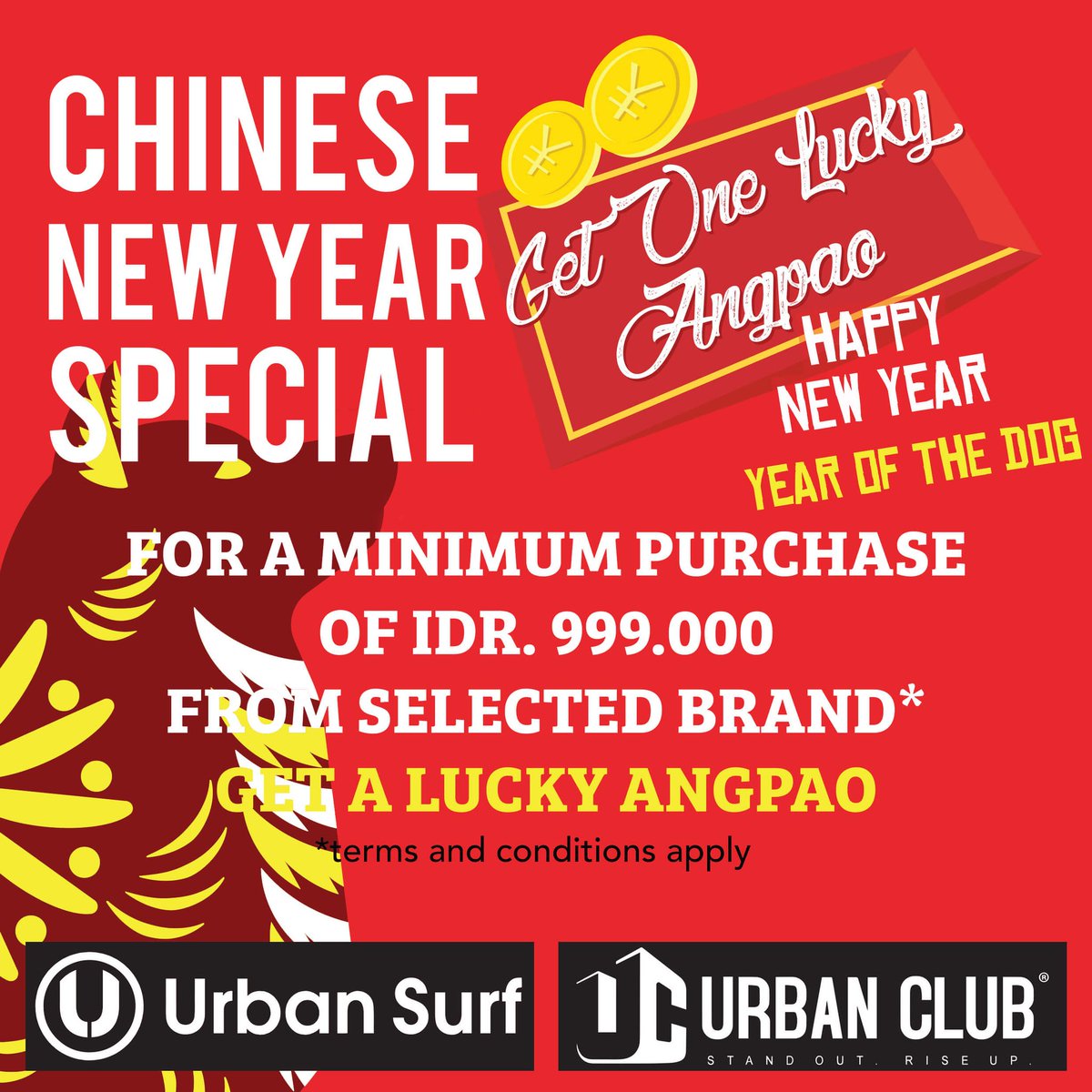 GET ONE LUCKY ANGPAO... 
Let's Visit Our Stores And Grab It Guys !
See You There...!
#urbanclub #urbanclubstore #urbansurf #urbansurfstore #neweracap #angpao #red #chinesenewyear #kotakasablanka #summareconmalserpo #samarinda #kendari #buton #abepura #timika #sentani