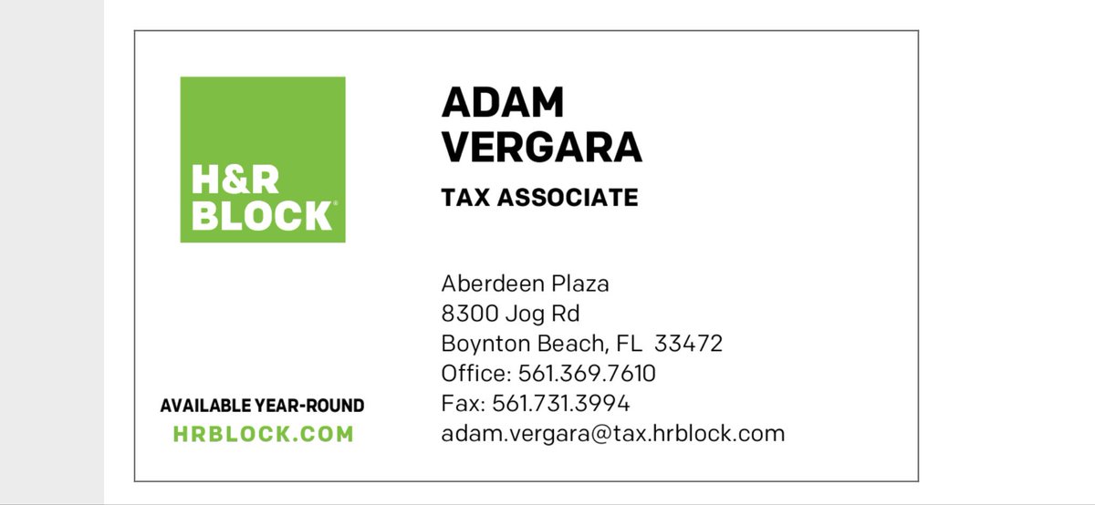 AdamVergaraTAX's tweet photo. BOOK an APPT today. Get your taxes Done.

Free Federal 1040-EZ filing for eligible customers and also can get up to $3,000 Refund Advance. 0% APR, no credit impact.

Free Second Look. will review your returns done elsewhere for free and see if there are items missed. https://t.co/6FgknOKnUh