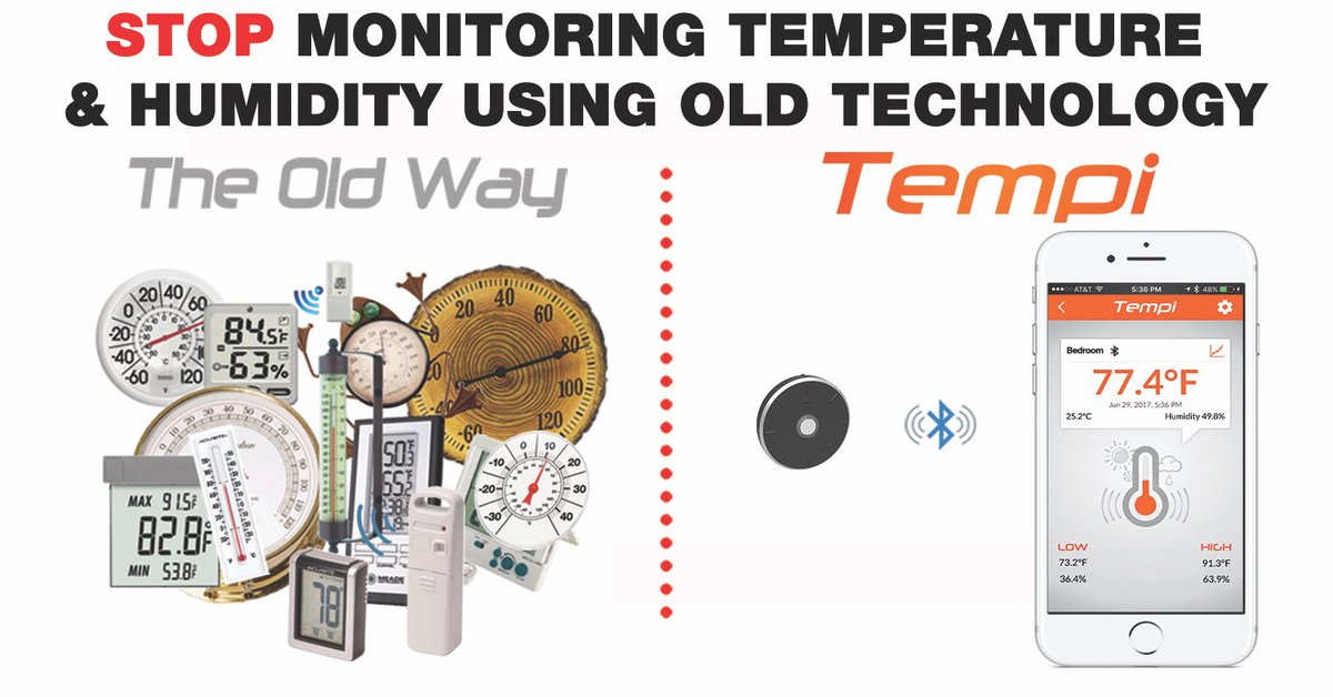 TempiSmart's tweet image. @TempiSmart is perfect for tracking temp and humidity. How will you use it. Too many to list.