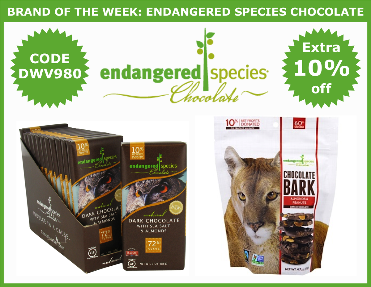 dwv980's tweet photo. 🍀Extra 10% off #EndangeredSpeciesChocolate - https://t.co/niTcmGTtbB
✅Ends 02/07 10:00 am PST
✅Use code DWV980
#iHerb #Food #Chocolate #MilkChocolate #DarkChocolate #ChocolateWithNuts https://t.co/BvIgu9tlJK