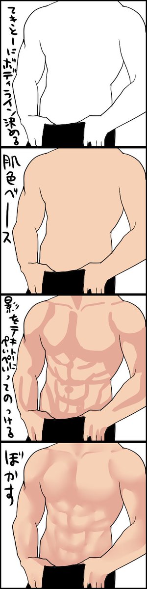 ちゅん ほんまいい加減なちゅんさんの肉の描き方 線いれないでいきなり影をぺぺぺいって置きます T Co Eica5pp2rk Twitter ちゅん ほんまいい加減なちゅんさんの肉の描き方 線いれないでいきなり影をぺぺぺいって置きます T Co Eica5pp2rk Twitter