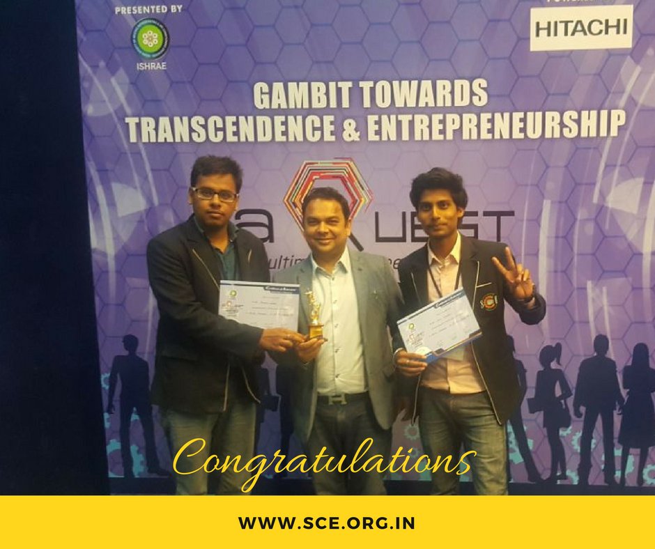 Shivalik_Colleg's tweet photo. #Shivalik College of Engineering Congratulates Mayank Singh (ME 2nd Year) and Anuj (ME 2nd Year) for standing 2nd runner-up @ All India Quiz Competition
Organized by ISHRAE. https://t.co/PIXMGCDdtg