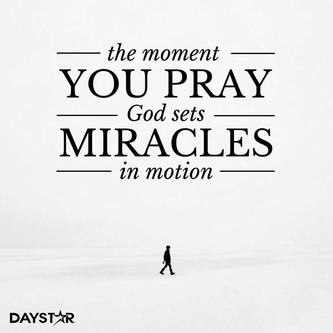 Daystar's tweet photo. Never stop believing because miracles happen every day! https://t.co/DtAShgyUOh