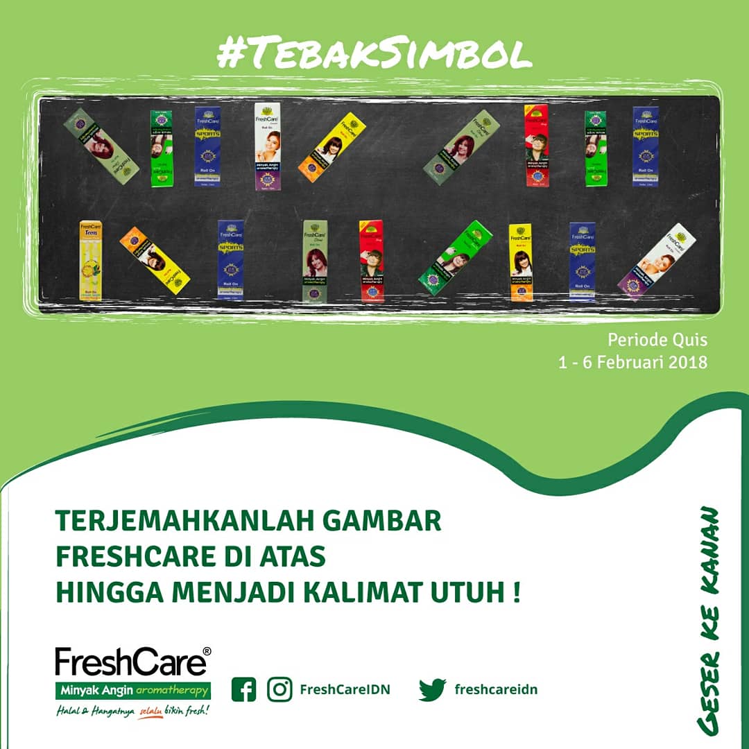 FreshCareIDN's tweet photo. Terjemahkanlah gambar #FreshCare ini ya, Freshy!! Ada pulsa 100rb untuk 5 orang pemenang. Ayo, ikutan! 😍😍

#infokuis #infoquiz https://t.co/pp36C7awAg