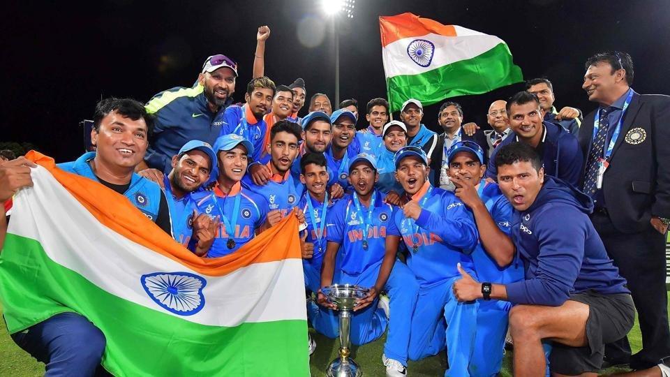 Fabulous performance by Under-19 @TeamIndia__ in the finals to win the #ICCU19WorldCup for the 4th time. The wall of Indian Cricket @Im_Dravid proved his worth as a coach. #Congratulations Prithvi Shaw and his team.