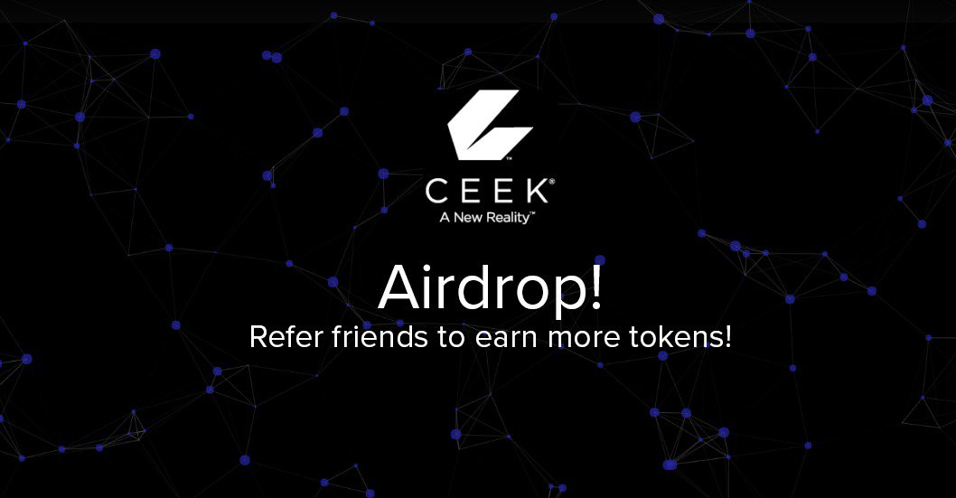Airdropalertcom's tweet photo. NEW EXCLUSIVE AIRDROP WITH @CEEK  📢

#CEEK is airdropping 225,000 CEEK tokens to the community! 😍

1. Go to airdrop page &amp; join https://t.co/lQZmtT9Y1I
2. Refer friends &amp; earn more tokens 
3. Receive your free CEEKs after ICO 🚀

#crypto #airdrop #airdropalert https://t.co/4xFkkuUXzo