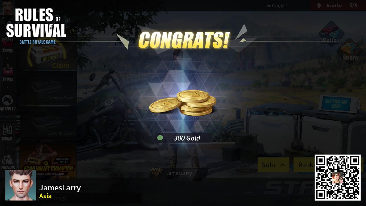 2709james's tweet photo. #RulesofSurvival https://t.co/rG1hyaWpAi