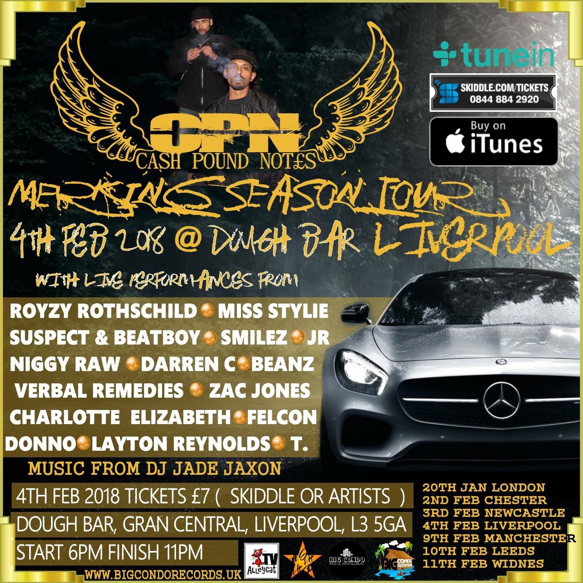 Big_CondoUSA's tweet photo. This Sunday at the @DoughBarLpool we have @cashpoundnotes1 from @BigCondoRecords live with support from @RoyzyRothschild @Darrenc2012C @SMilez_NW @OfficialStylie 💯🔥🔥🔥 tickets on @skiddle , go get your now £7 #hiphop #liverpool #bigcondo https://t.co/H7cjihJe3e
