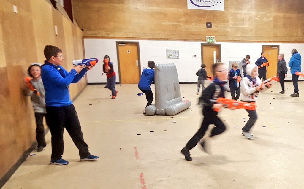 WoodSageOutdoor's tweet image. 1st Hollinshead Scout Group are staying in The Lodge @BowleyCS in a murder / mystery themed weekend...what better than to take part in our #NERF war activity!