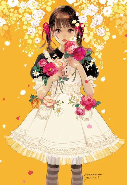 #ツインテールの日 
遅刻しましたが!桜庭一樹先生の「ほんとうの花を見せにきた」の装画で描かせて頂いた梗ちゃんです。
https://t.co/cwEOoMrjPO 