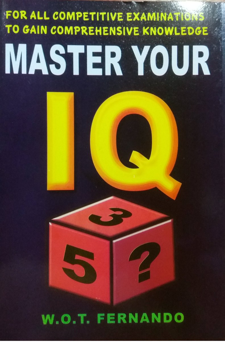 The latest IQ book by <a href="/WOTFernando/">W.O.T.Fernando</a> is out!

#lka #SriLanka #IQ #Intelligence
#exam #govt #Sinhala #tamil #English