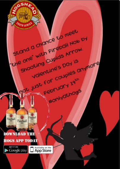 HogsHazelwood's tweet photo. Get a chance to shoot Cupid’s arrow the Valentin’s day with Fireball No6 #fireballno6 #onlyathogs https://t.co/Kup58L0FMj