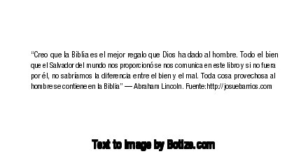 tubibliadiaria's tweet image. " “Creo que la Biblia es el mejor regalo que Dios ha dado al hombre. Todo el bien que el Salvador del mundo nos proporcionó se nos comunica en este libro y si no fuera por él, no sabríamos la diferencia entre el bien y el mal. Toda cosa provechosa al ho... josuebarrios.com