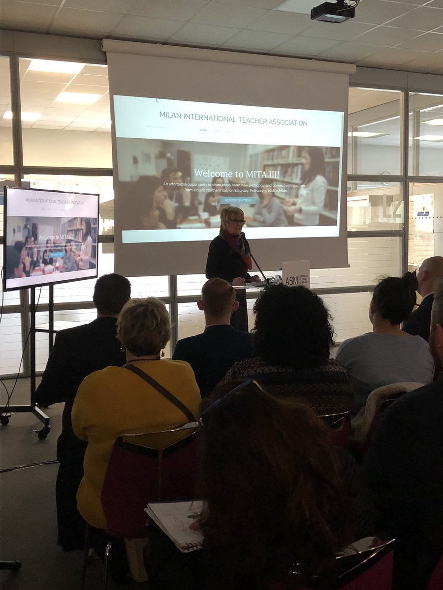 “You’re here because you believe in kids” <a href="/MMaddenASM/">Maureen Madden</a> welcomes over 140 educators on campus for annual #MITAConference! #SchoolStories